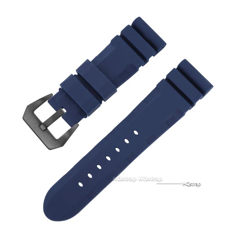 22mm 24mm 26mm Silikonové řemínky pro hodinky Panerai Měkký sportovní náramek Pohodlný gumový pásek Dámské Pánské Náramkové doplňky