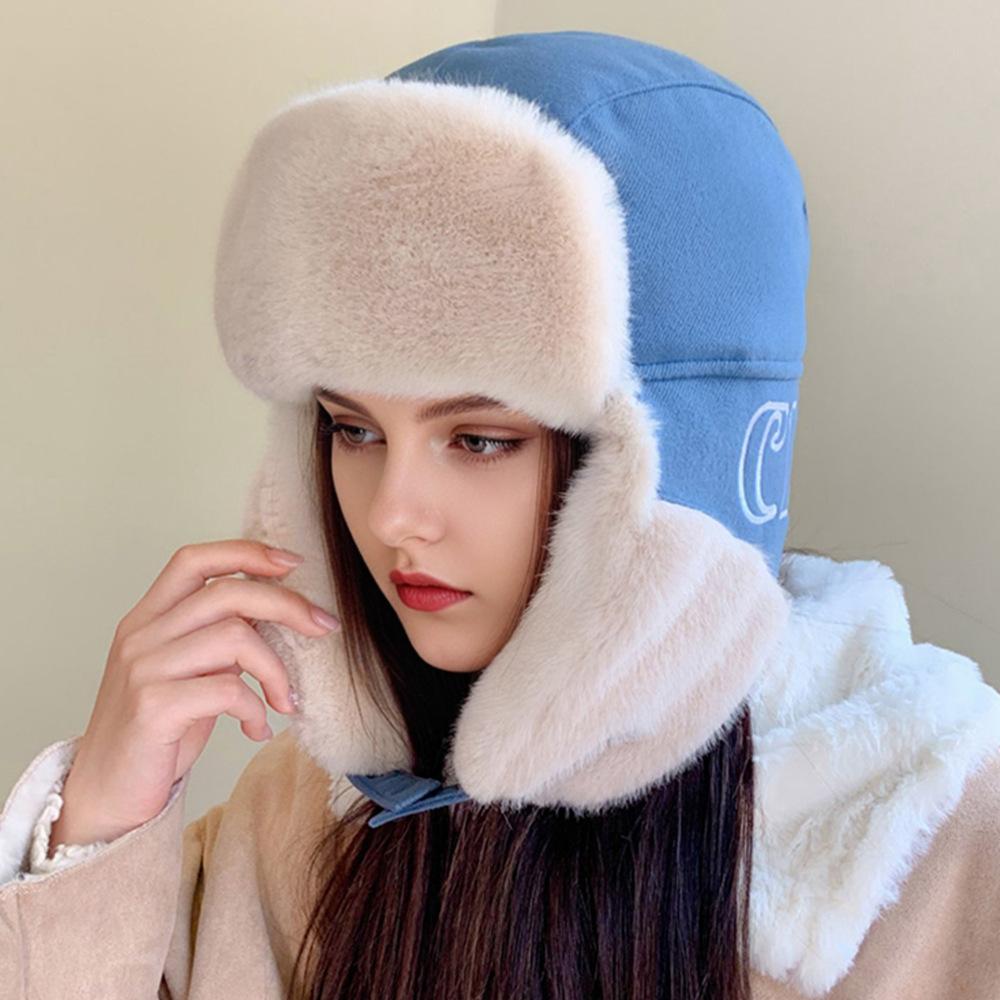 Plush cap outdoor cycling skiing versatile ear protection hat Lei Feng hat men's and women's autumn and winter thickened warm artifact