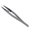 Round Elbow Tweezers Antistatic Tweezers with Interchangeable Plastic Tip for Electronic Repair