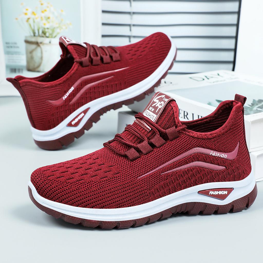 Shoes for Women Spring Autumn Fashion New Comfortable Non Slip Casual Shoes Breathable Mesh Lace-up Fly Weave Sneakers