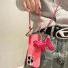 Leather Dog Pendant Crossbody Rope Suitable for Apple 16 Promax Mobile Phone Case IPhone 15 New Model
