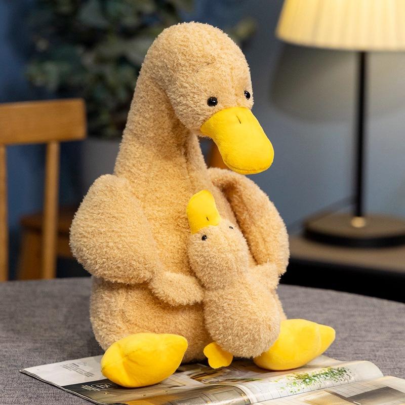 Soft Mother Duck Doll Plush Toy Duckling Doll Children Soothing Rag Doll Birthday Gift