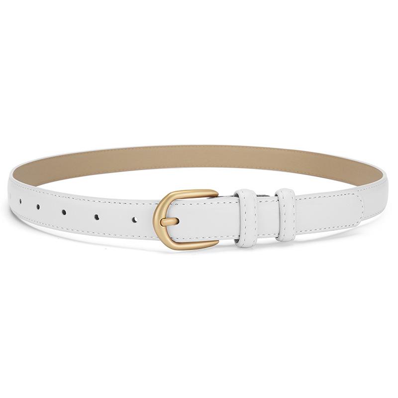 Classic Women'S Belt, High-End Decorative Gold Buckle, Simple Jeans Belt, Women'S Trend