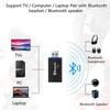 Bluetooth-Sender 5.0 + EDR-Audioadapter für TV-PC-Kopfhörer 3,5-mm-Buchse AUX USB-Stereo-Musik-Wireless-Adapter Plug & Play