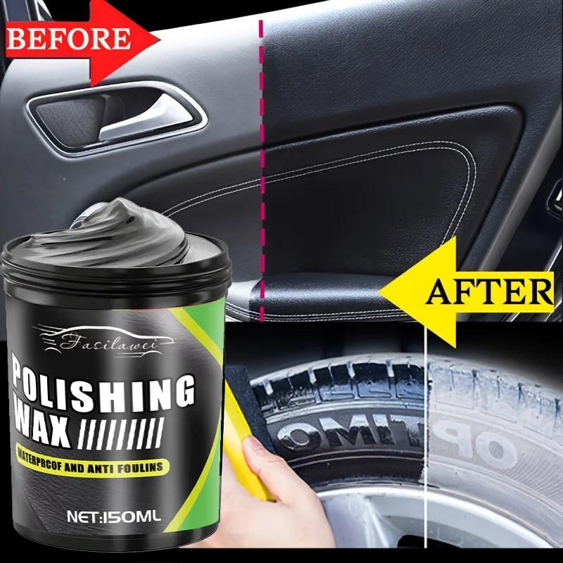 Universal Plastic Restoration Agent - Multi-Purpose Car Interior Maintenance Shine Wax, Tire Coating Wax, Black Car Yellowing