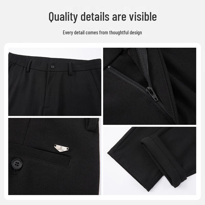 MONTAGUT Herren Gestreifte Gerade Geschnittene Freizeithose