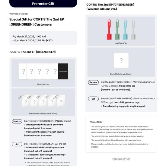 Select POB CORTIS 2nd EP Album GREENGREEN