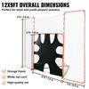 3-IN-1 Lacrosse Goal with Backstop and Target, 12' X 9' Lacrosse Net, Steel Frame Backyard Lacrosse Rebounder Equipment, Quick & Easy Setup Training