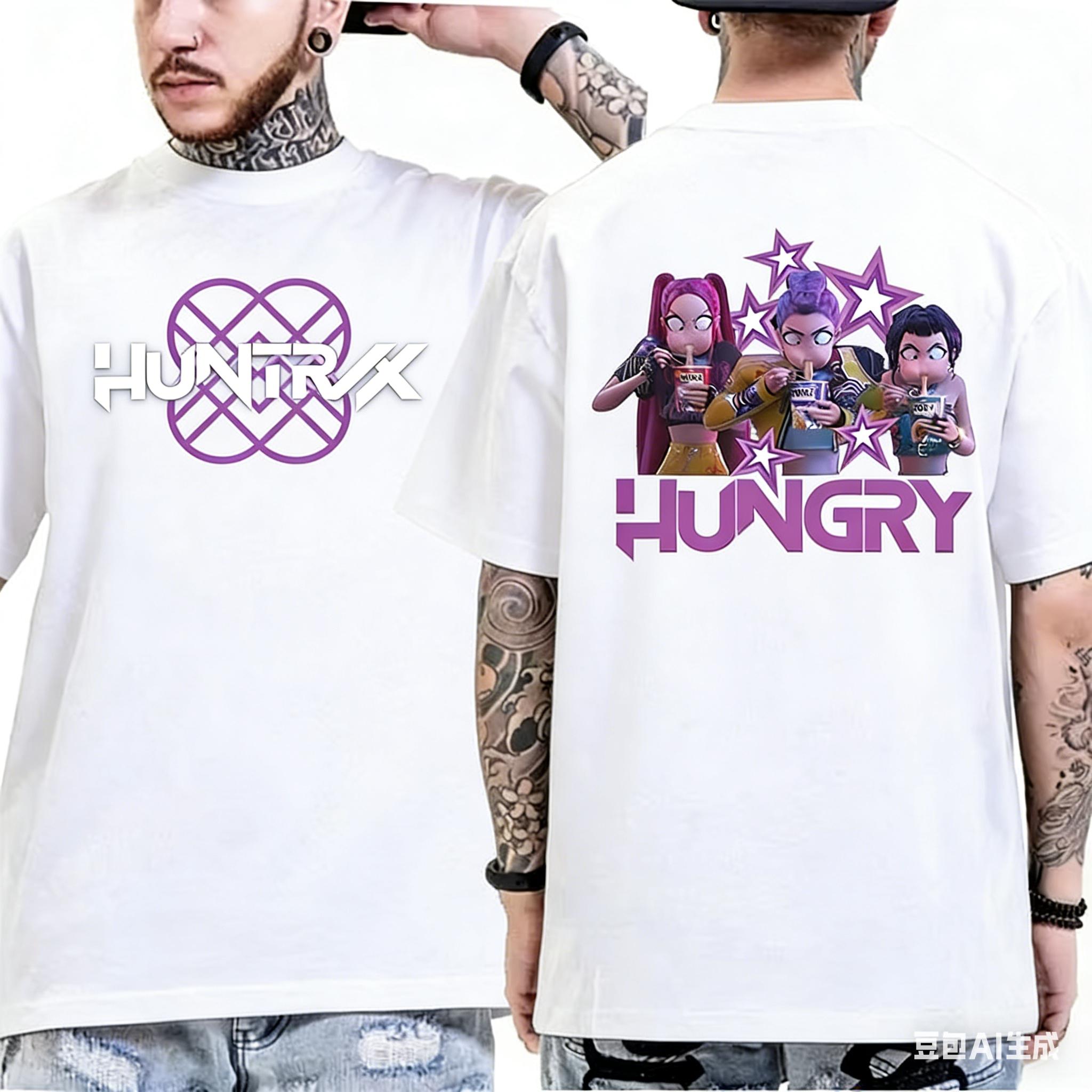 

KPop Demon Hunters Officially Authorizes Netflix Animated Movie Summer 2026 Mens Womens Luxurious Cotton Oversized Tshirts 4XL