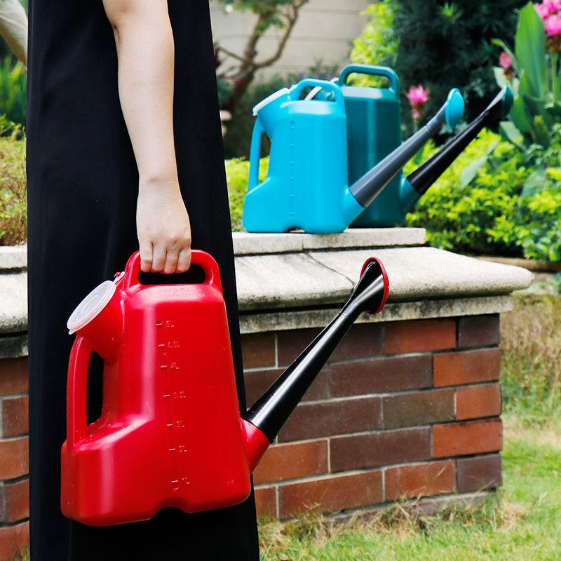 Large Thiened 5L Plastic Long Mouth Watering Can Gardening Household Flower Sprang Hose Garden Tool Flower Bed Sprayer