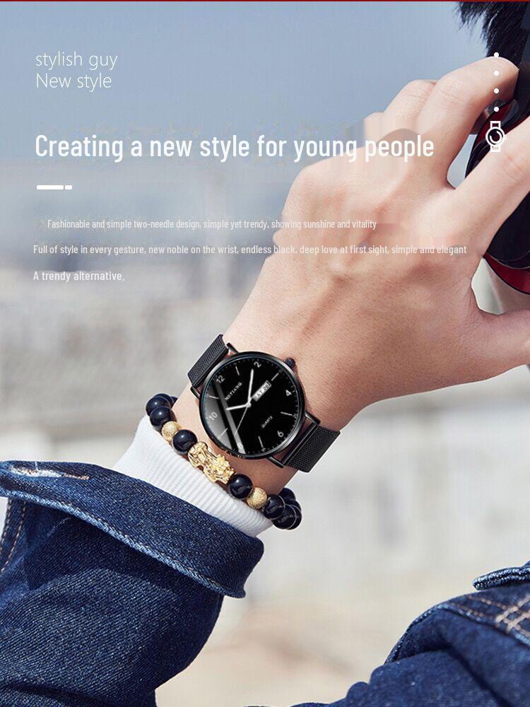 2024 Świecący Cichy Zegarek dla Uczniów Gimnazjum - Wszechstronny Styl Męski Wysokiej Wartości