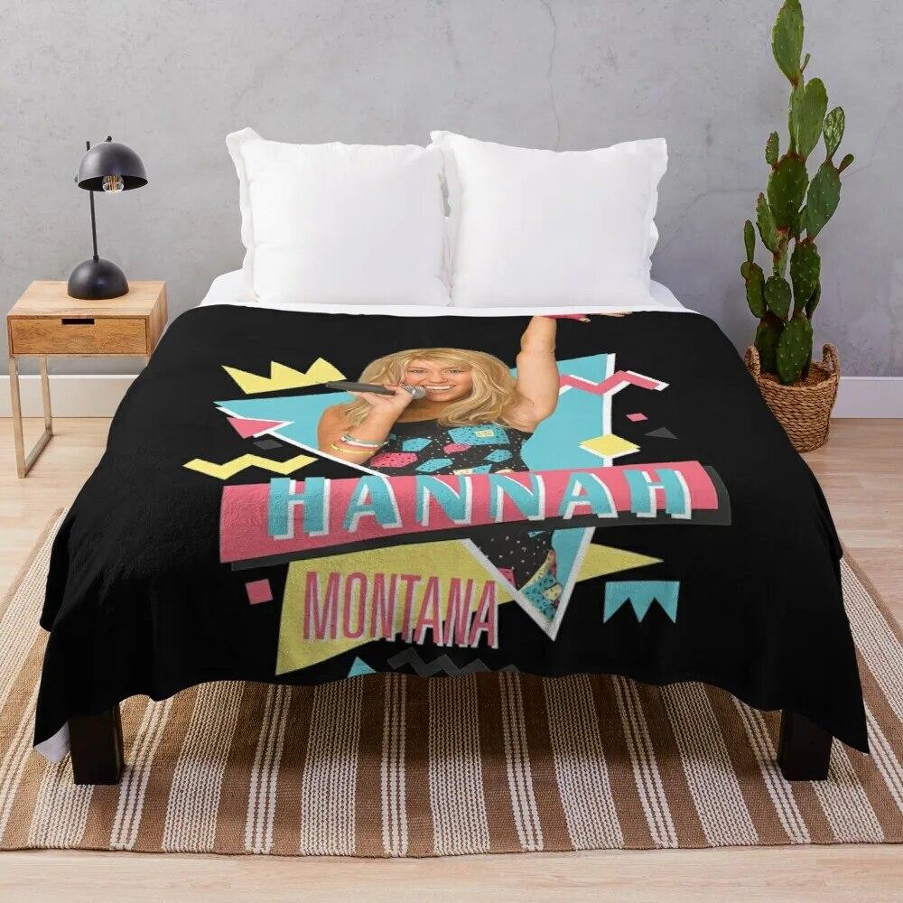 

Hannah Montana 90sT-Shirt Throw Blanket Sofa Quilt Vintage Blanket Dorm Room Essentials