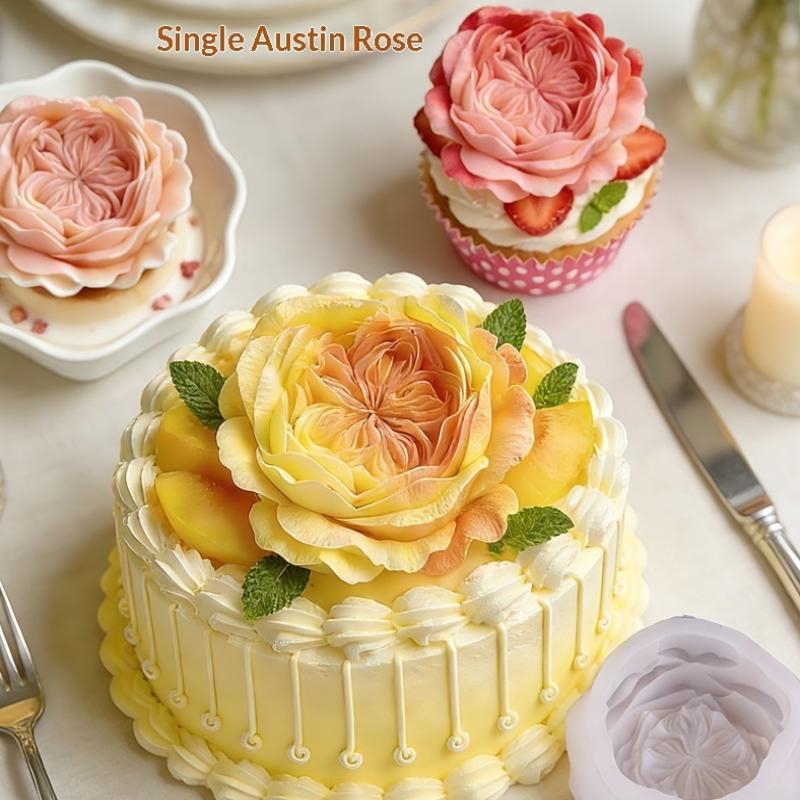 3D Blomform Blomform Silikonformar Gör-det-själv Is Bakverk Gelé Godisformar Choklad Sockerhantverk Silikon Tvålform Kök