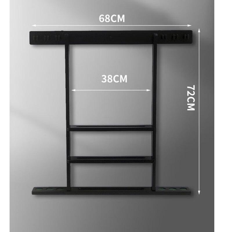 LISM Solid Wood Wall Mounted Billiard Cue Rack