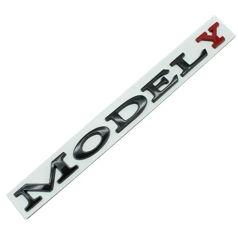 Car Sticker Model Y Logo Sticker for Tesla ModelY Creative Letter Stickers Tail Trunk 3D Zinc Alloy Emblem Badge Styling Car Mod