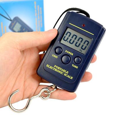 40 kg x 10 g Mini-Digitalwaage zum Angeln, Gepäck, Reisegewichtung, Steelyard, hängende elektronische Hakenwaage