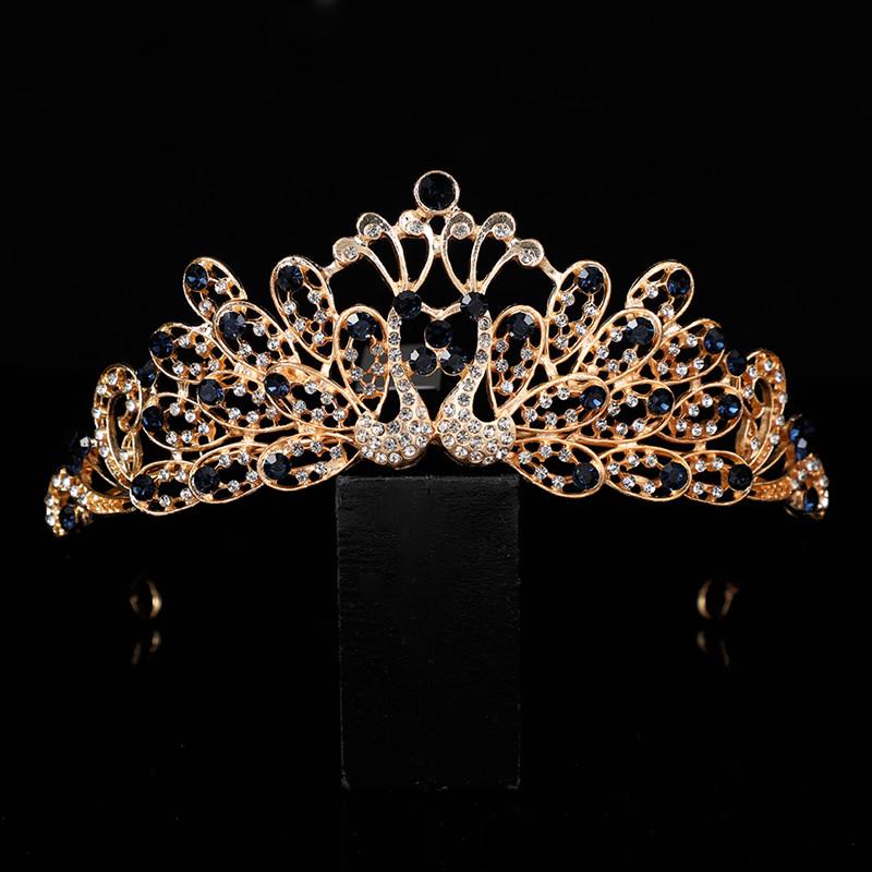 European Luxury Bridal Crown: Colorful Crystal Wedding & Birthday Princess Headdress Hair Accessory