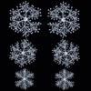 Festive Chenille Wire-Wrapped Snowflake Ornaments for Christmas Tree Decoration