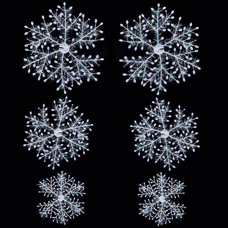 Festive Chenille Wire-Wrapped Snowflake Ornaments for Christmas Tree Decoration