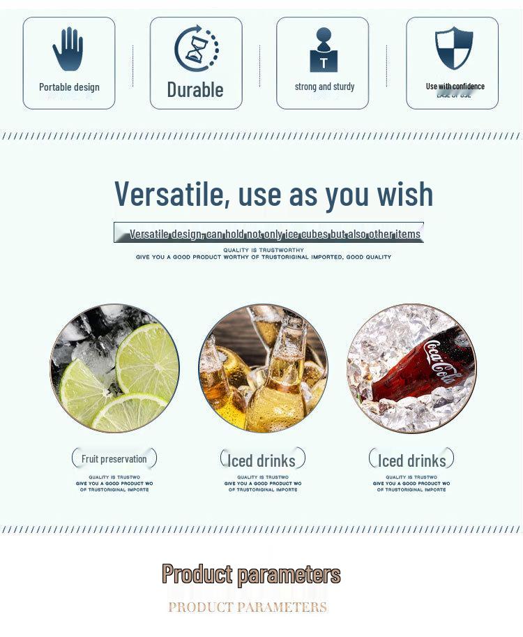 In-Stock Frosted Light-Up Ice Bucket, 3.5L Battery-Operated, Double-Layer PP for Beer, Champagne, Wine.