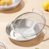 Stainless Steel Round Drain Tray Oven Safe Nonstick Oil Draining Baking Pan for Low Fat Cooking Meals
