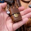1Pc Dark Brown Small Portable Micro-mini Notebook Portable Account Book