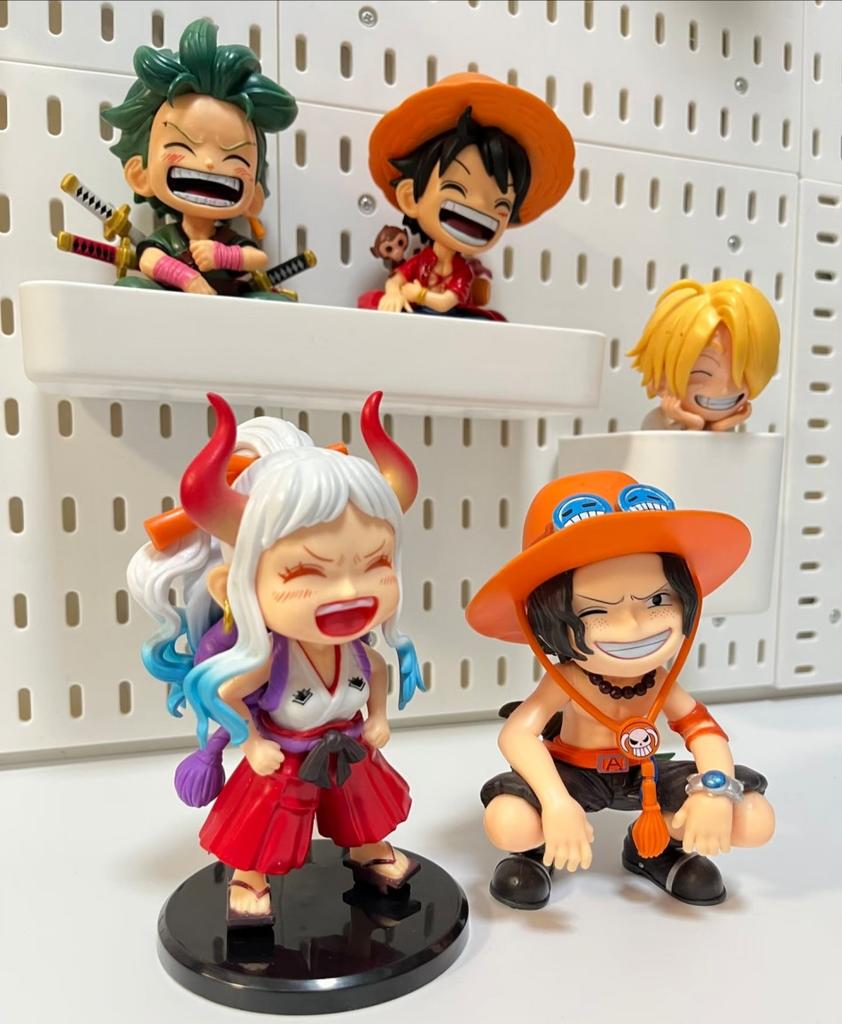 1-2Pcs One Piece Anime Figure Doll Portgas D Ace Yamato Q Version Model Decor Peripheral Ornament Children Charm  Gifts Toys