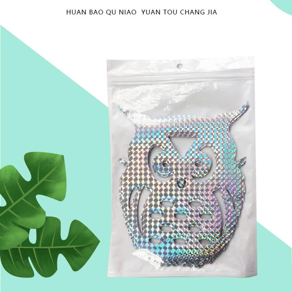 10 Stück klebrige Eulen-Typ blinkende Vogelstücke für Obstgarten, Balkon