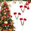 Plush Stuffed Christmas Ornaments Multi Scene DIY Accessories Christmas Tree Ornament with Fixed Wire Light Weight