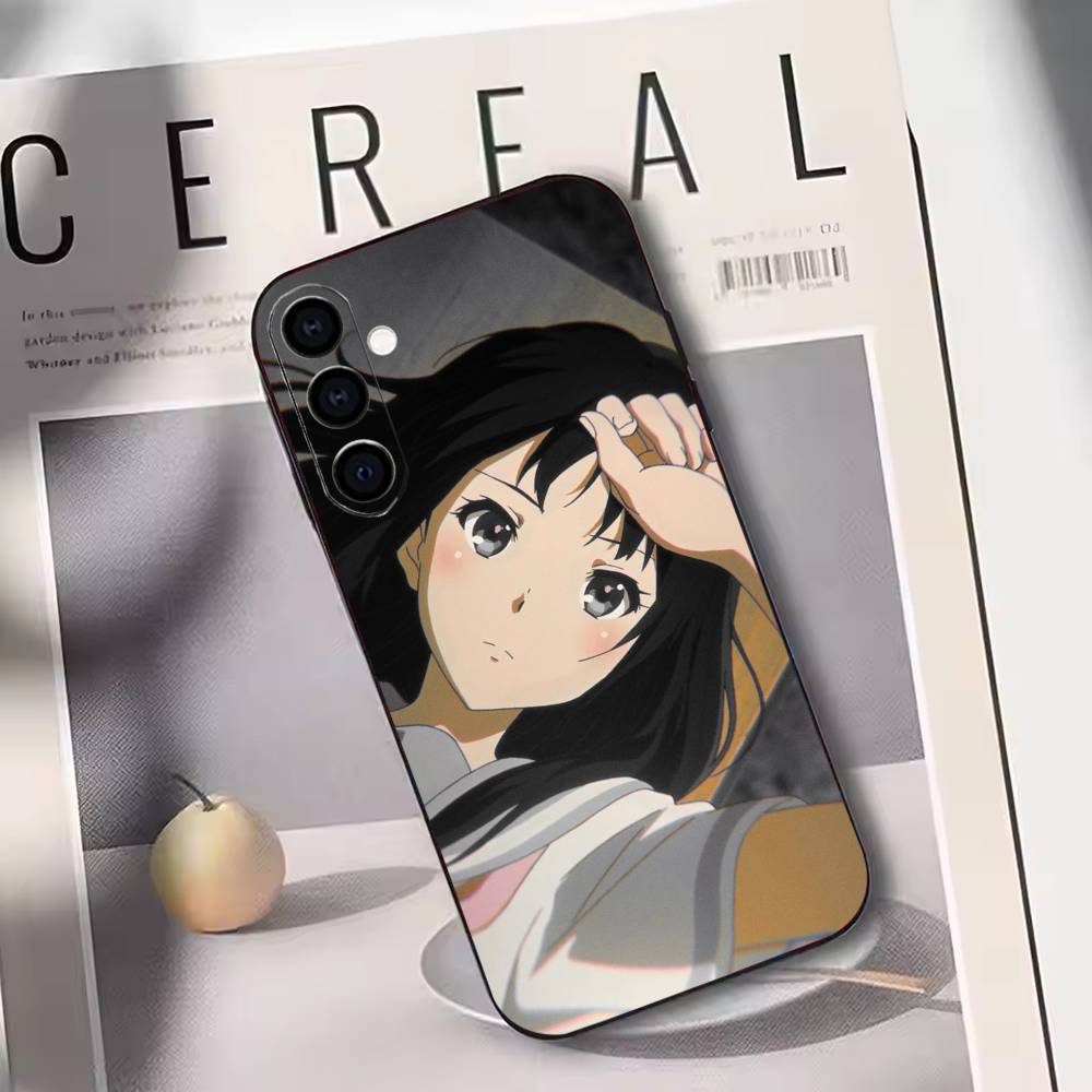 

Reina Kousaka Phone Case Black Silicone Soft For Samsung Galaxy A73,A72,A71,A70,A53,A52,A51 Samsung a42 5g