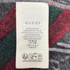 Great GUCCI Scarf GG Logo All-over Print Web Stripe Gray Wool 570603 Used