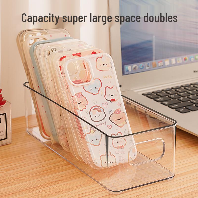 Transparent Acrylic Narrow Desktop Organizer for Stationery and Socks