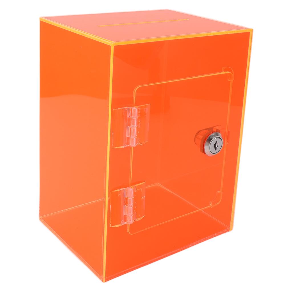 Clear Acrylic Piggy Bank for Adults Kids Openable Large Sturdy Money Saving Jar for Cash Coin with 2 Keys Red