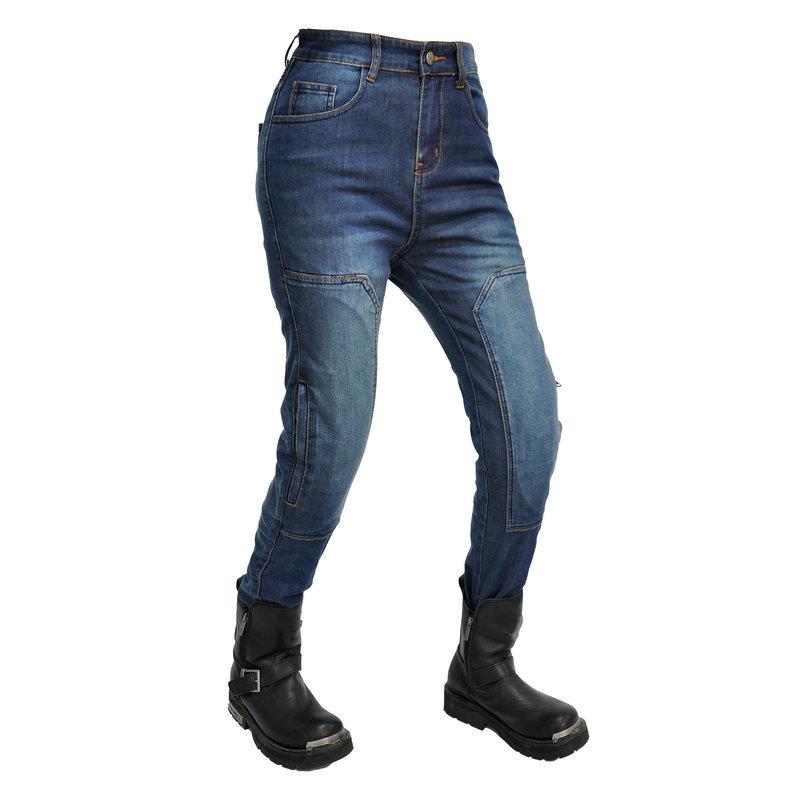 New Motorcycle Jeans for Women, Cordura Tear-resistant Retro Casual Cycling Pants, Four-season Locomotive Drop-proof Pants