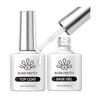 BORN PRETTY Gel Nail Top Coat Base Coat 10ml Set of 3 Non-wipe No Wiping Required Large Capacity Low Odor Long-lasting Transparent Quick Drying For