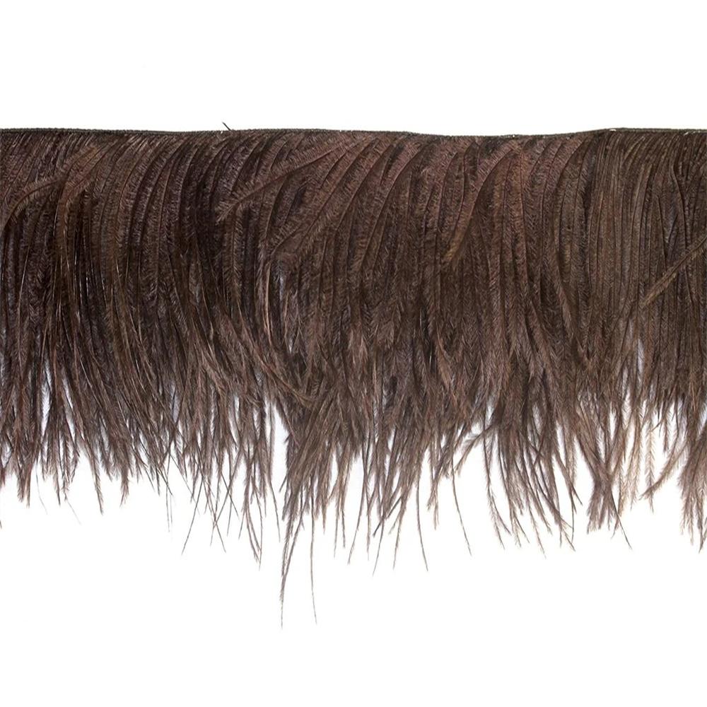 Feather10-15CM Pink Ostrich Feather Trim Fringe No Ribbon for Wedding Party Dress Sewing Accessories 1M Fluffy Multicolor Plumas Fabric