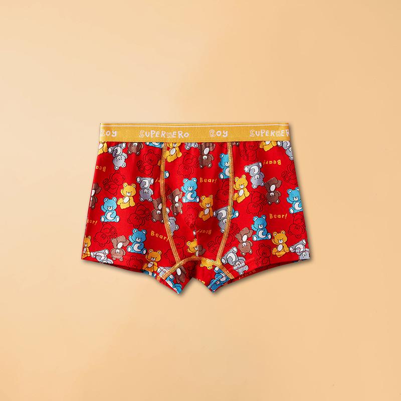 Year of the Horse Boys' Red Cotton Boxer Briefs - Medium & Large
