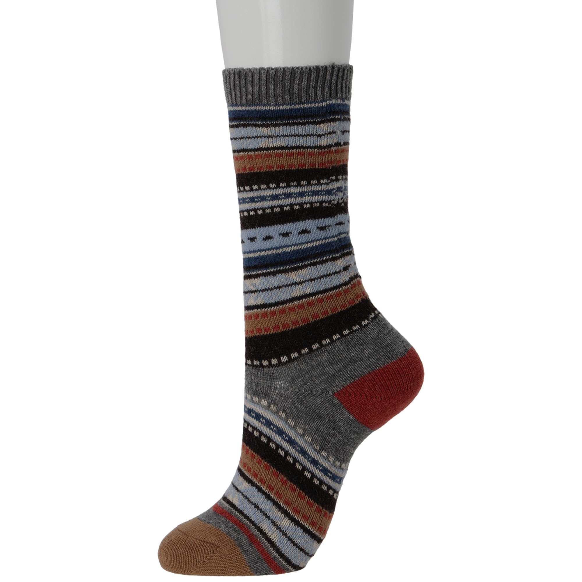 

Носки Жаккардовые шерстяные Crew Medium Gray [Lasox]