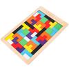 Kids' Wooden Tetris Shape Matching Puzzle Blocks for Early Learning