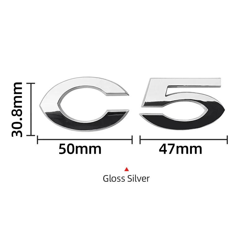 1pcs ABS 3D Car Rear Trunk Badge Sticker Styling for Citroen C2 C4 C5 Logo Auto Body Emblem Decals Auto Modified Accessories YX3