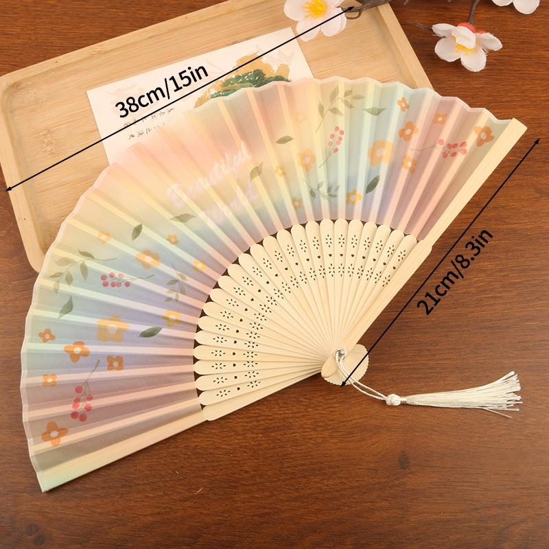 Folding Fan Bamboo Hand Fans Decorative Fan For Women Dancing Fan Gifts Wedding Party Crazy Hour Fans Party Favors
