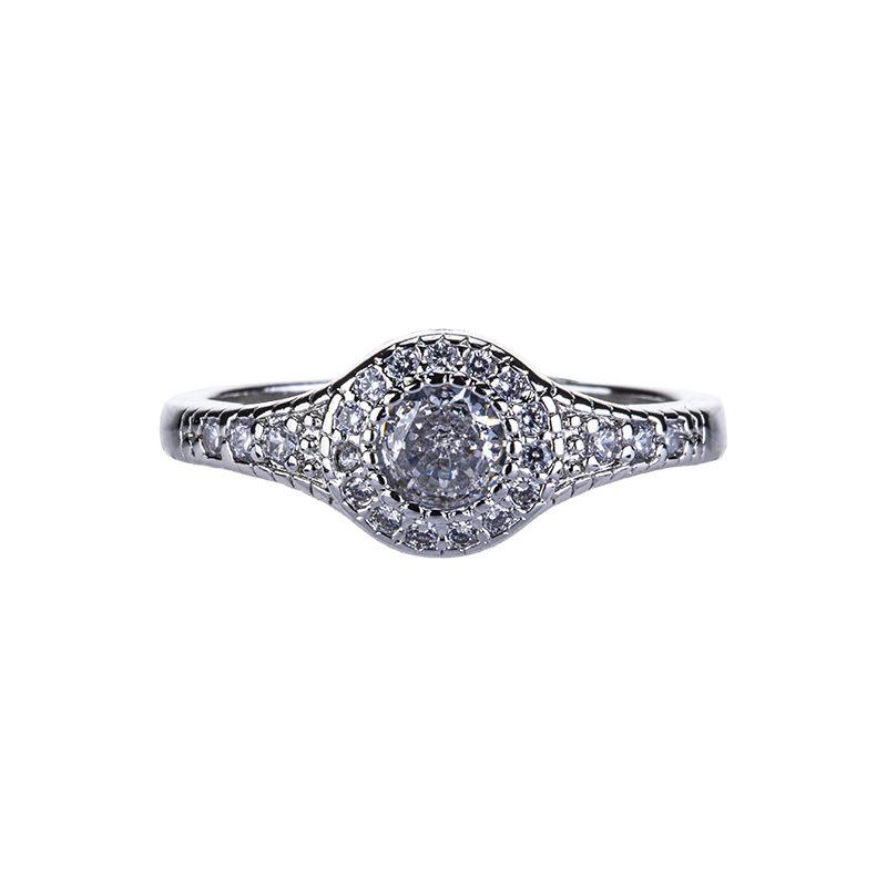 Imitation Mozzarella Diamond Ring For Women, Three-Piece Combination Light Luxury Couple Ring