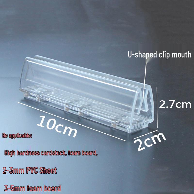 Supermarket Product Poster Display Stand with Clip for Desktop Signage