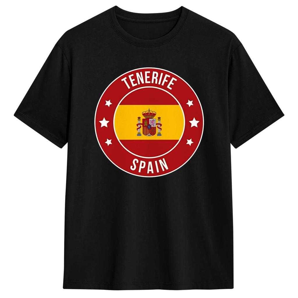 Tenerife Spain T Shirt Fashion T Shirts Shortsleeve Vintage Tops Summer Cotton 4xl 5xl 6xl Clothing