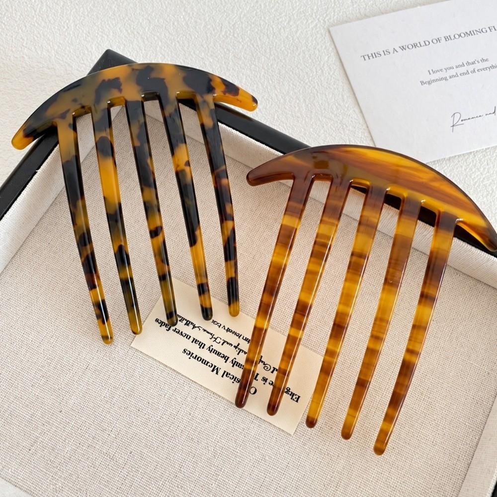 5 Teeth Acetate Hair Comb Anti-Static Styling Hair Brush Wide Teeth Hair Comb Hairdressing