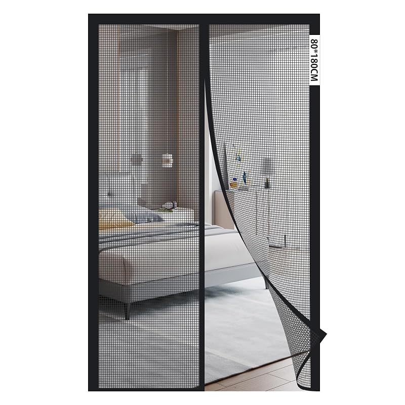 Magnetic Window Screen for Entrance Door, Easy Installation, Automatic Closing, Quiet, Easy Entry and Exit, for Entrance Doors, Back Doors, Balconies,