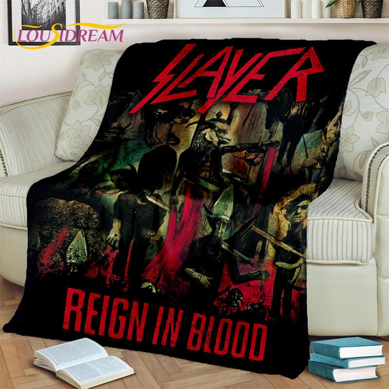 Rock Heavy Metal Slayer Band Blanket,Soft Throw Blanket for Home Bedroom Bed Sofa Picnic Travel Office Rest Cover Blanket Kids