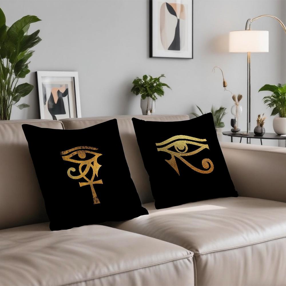 E-Egypt Eye of Horus Wisdom Strength cushion cover Comfortable and soft bedding skin friendly leisure sofa car office pillowcase