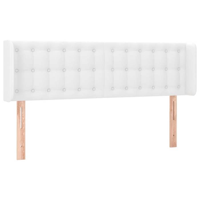 VidaXL Tête de Lit à LED Meuble de Chambre à Coucher Accessoire de Lit Double Tête de Cadre de Lit Intérieur Blanc 3123327