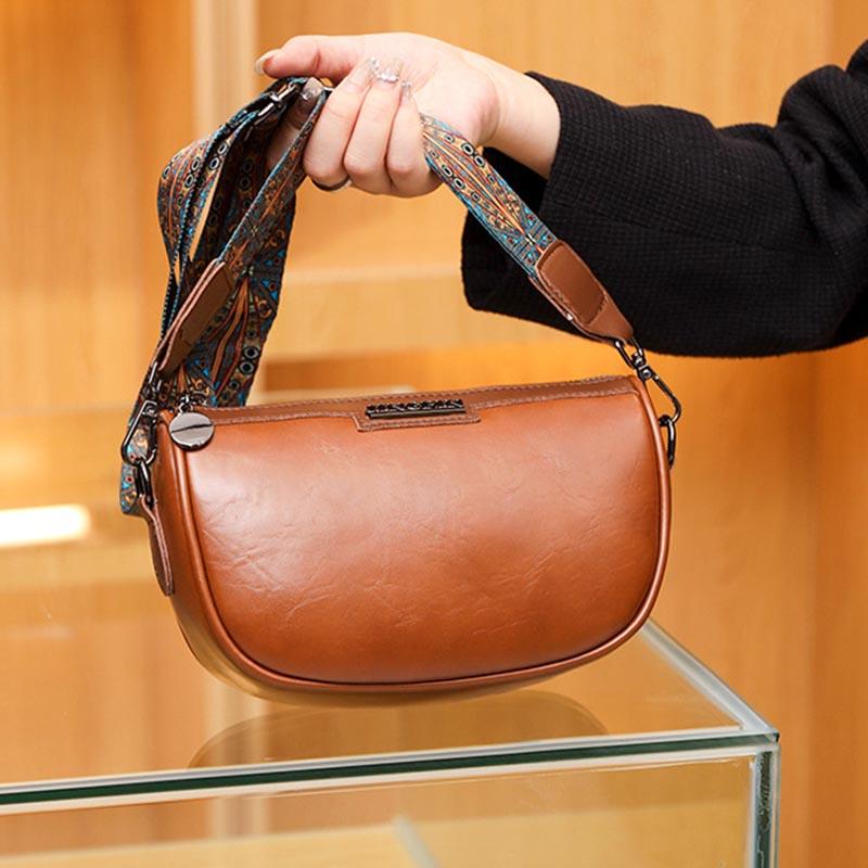 Summer New Soft Leather Women's Bag Versatile And Stylish  Large Capacity Shoulder Crossbody Small Phone Bag